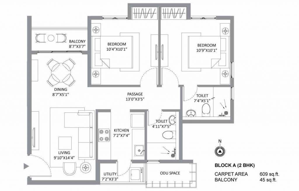 2bhk house plan