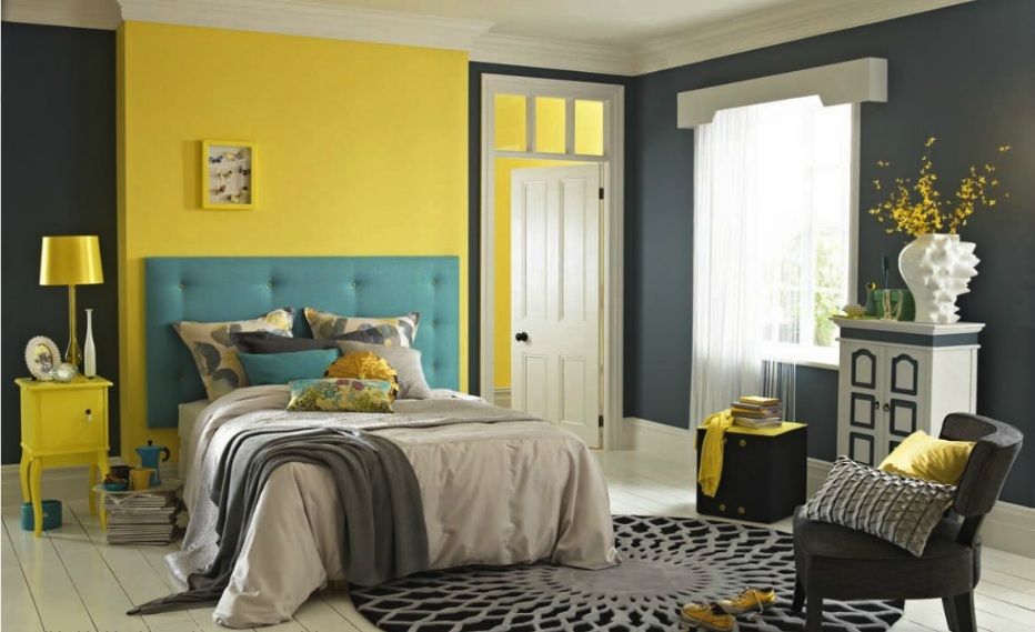 two colour combination for bedroom walls